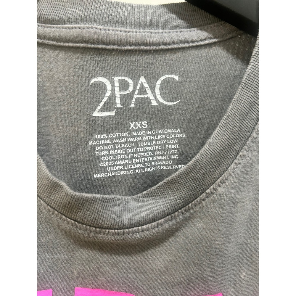 Tupac 2Pac The Rose That Grew From Concrete Graphic T-Shirt Gray XXS Hip Hop - Picture 2 of 9